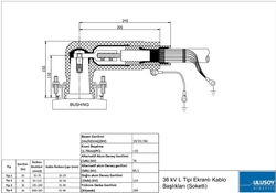 36kV 1x95/16mm L Tipi Plug-In Kablo Başlığı